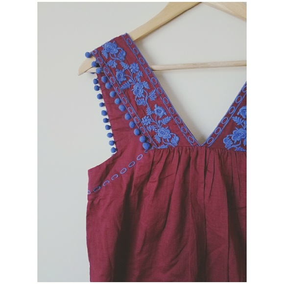 J. Crew Tops - NWOT J. Crew 'Embroidered Pom-Pom Tank' Size 6